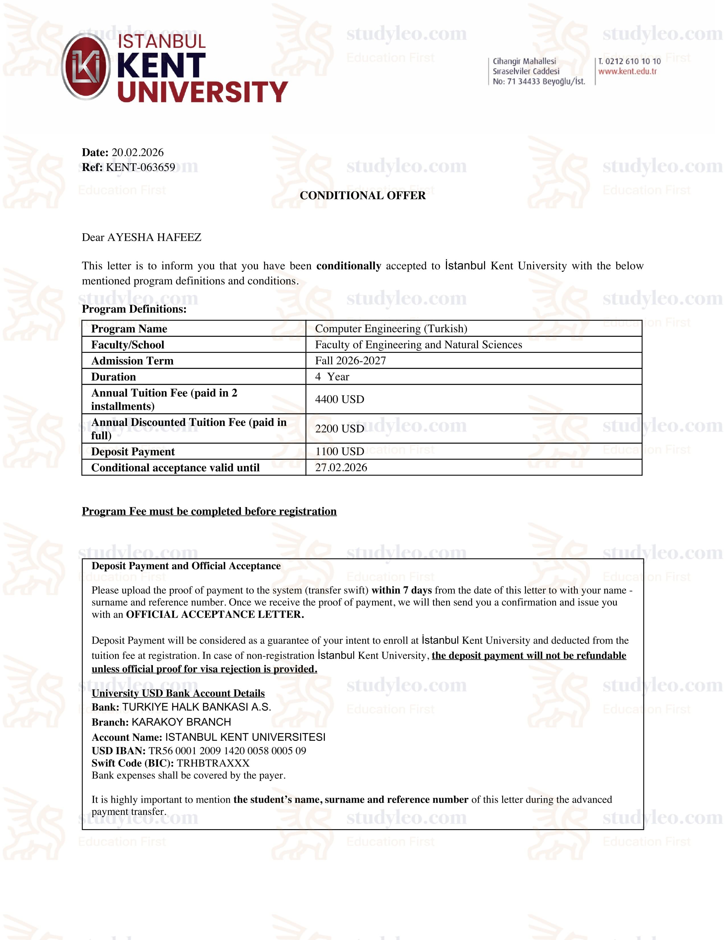 Istanbul Kent University – Computer Engineering