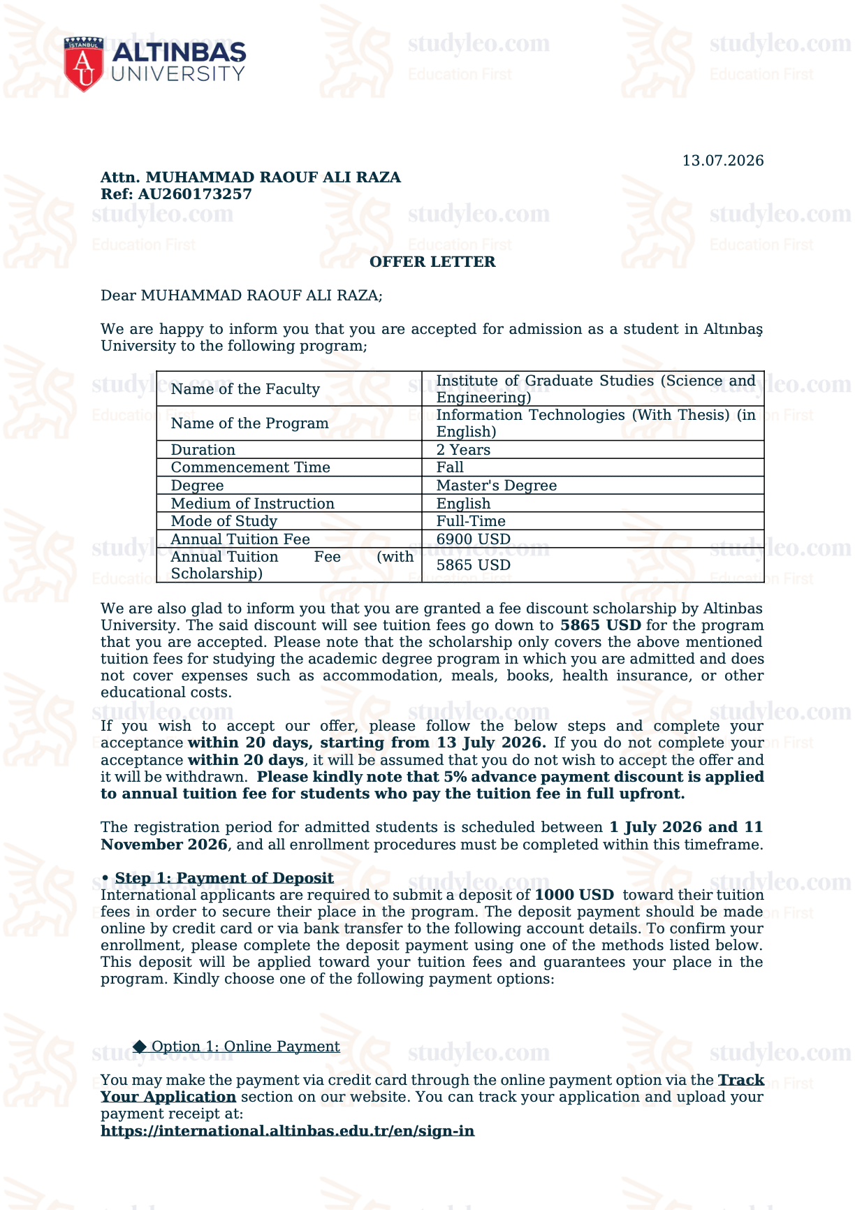 Altinbas University – Information Technology