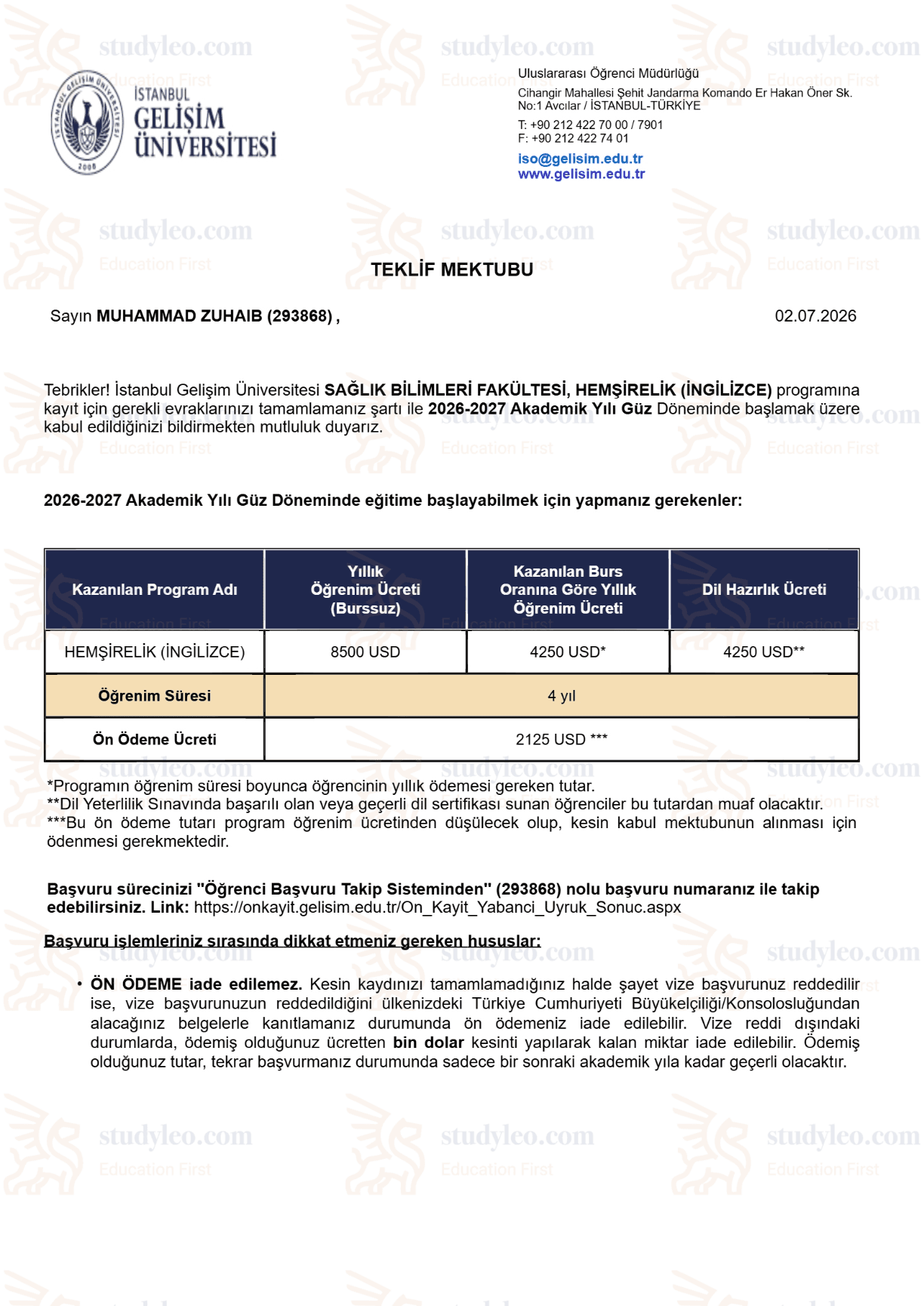 Istanbul Gelisim University – Machinery